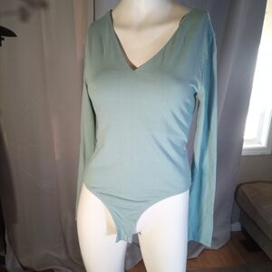 George Light Green Long Sleeve Bodysuit